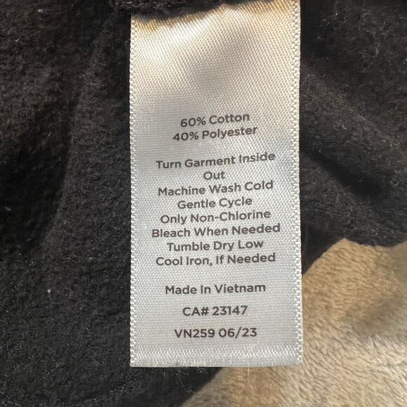 T by Talbots Top Women's Large Black Pullover Sweatshirt Long Sleeve VN259 - Picture 6 of 8